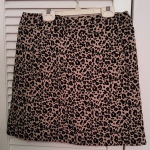 Leopard Print Women's Skirt With Pockets